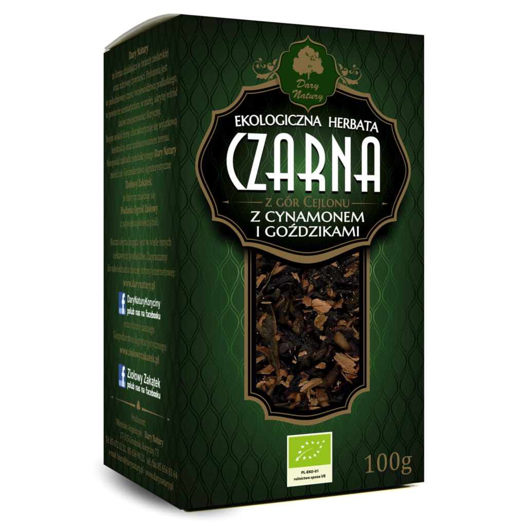 Herbata Czarna z cynamonem i goździkami EKO 100g