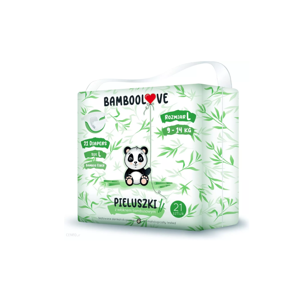 Bamboolove Pieluszki Jednorazowe 9-14Kg Rozm. L 21Szt.