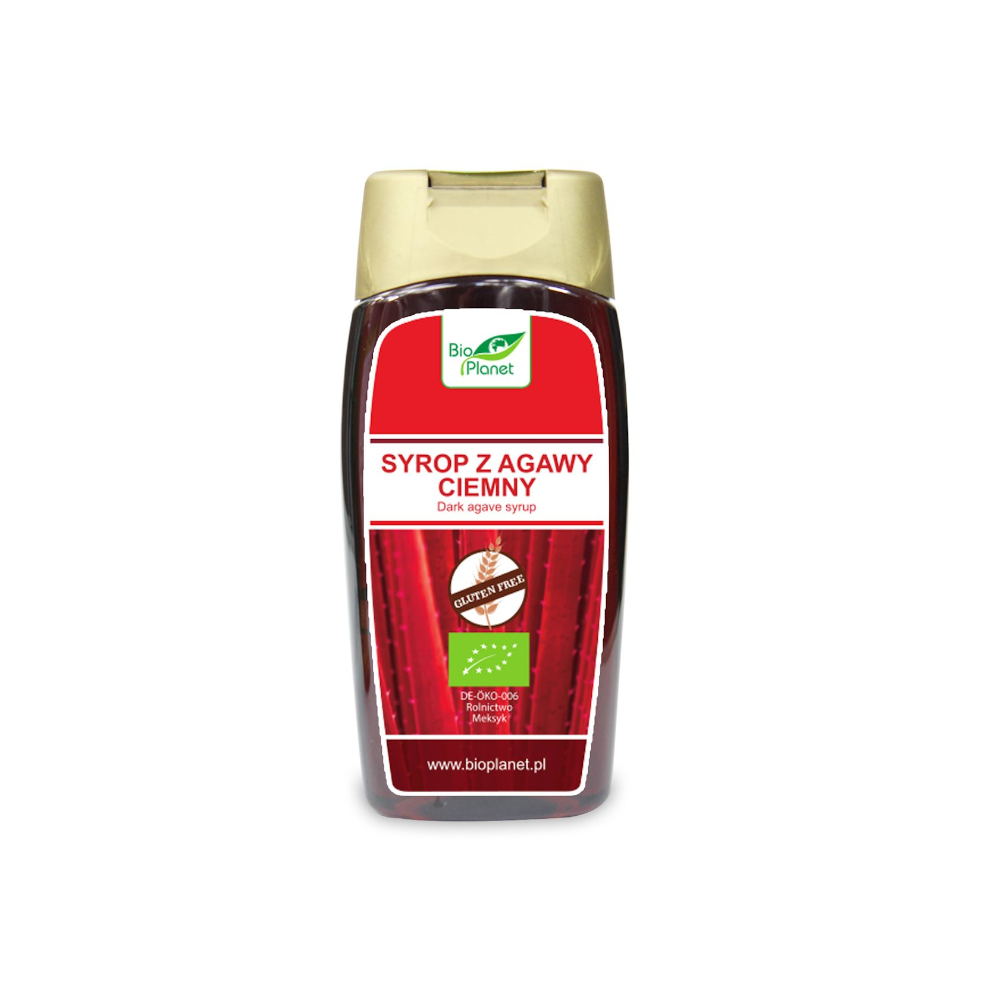 SYROP Z AGAWY CIEMNY BEZGLUTENOWY BIO 350 g (250 ml) - BIO PLANET