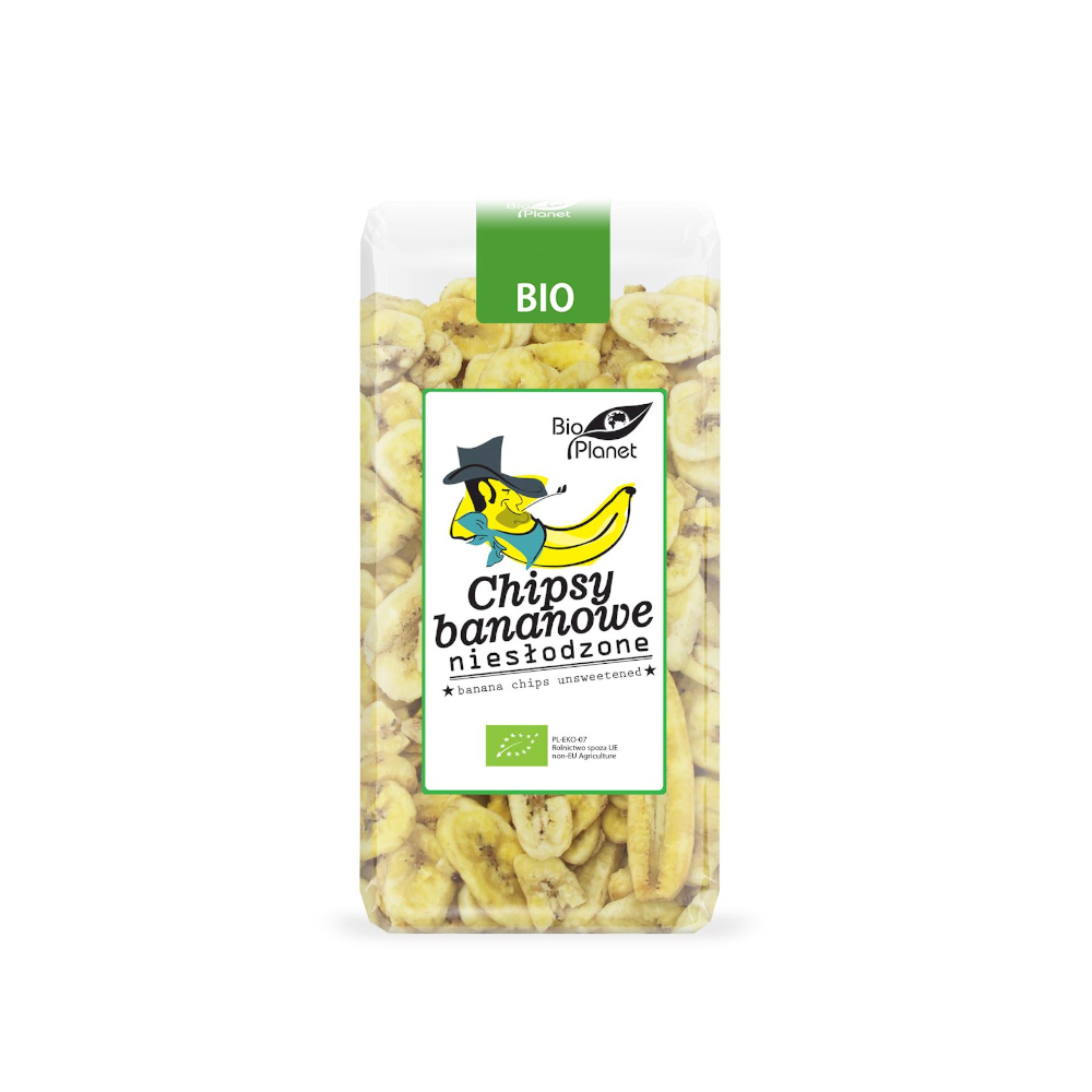 CHIPSY BANANOWE NIESŁODZONE BIO 150 g - BIO PLANET