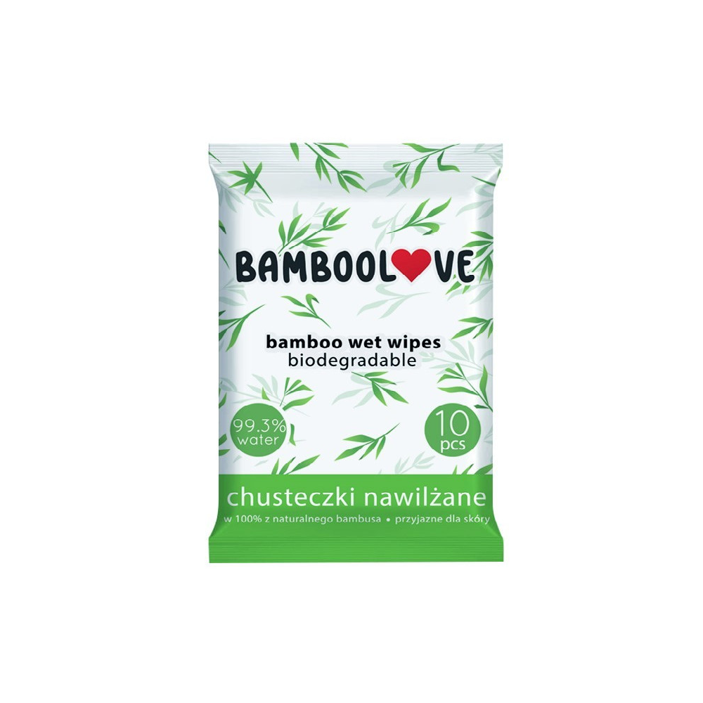 Bambusowe chusteczki nawilżane, 10 szt., Bamboolove