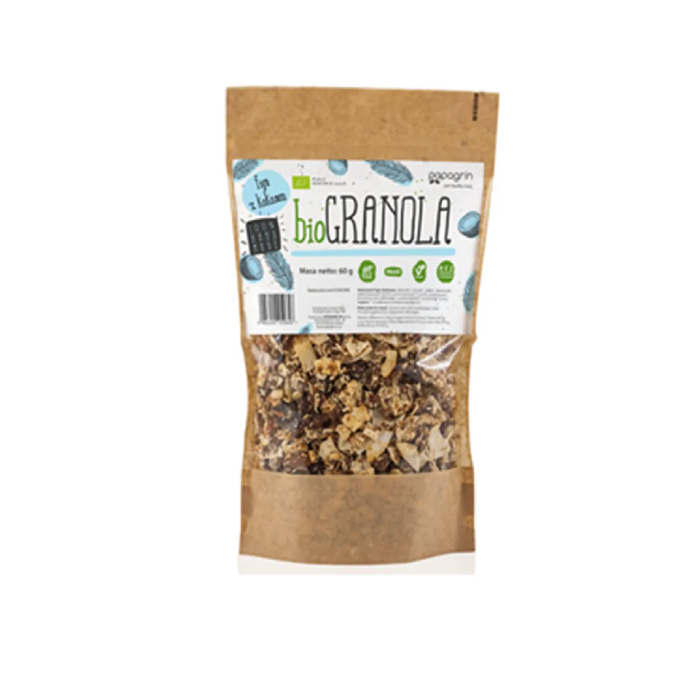 Granola Figa z Kokosem Bezglutenowa Bio 60 g Papagrin