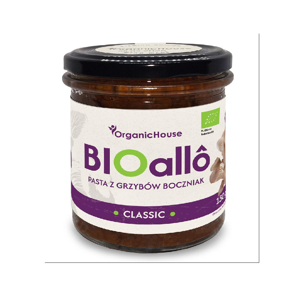 BIOALLO CLASSIC – PASTA Z GRZYBÓW BOCZNIAK BIO 180 G – ORGANICHOUSE