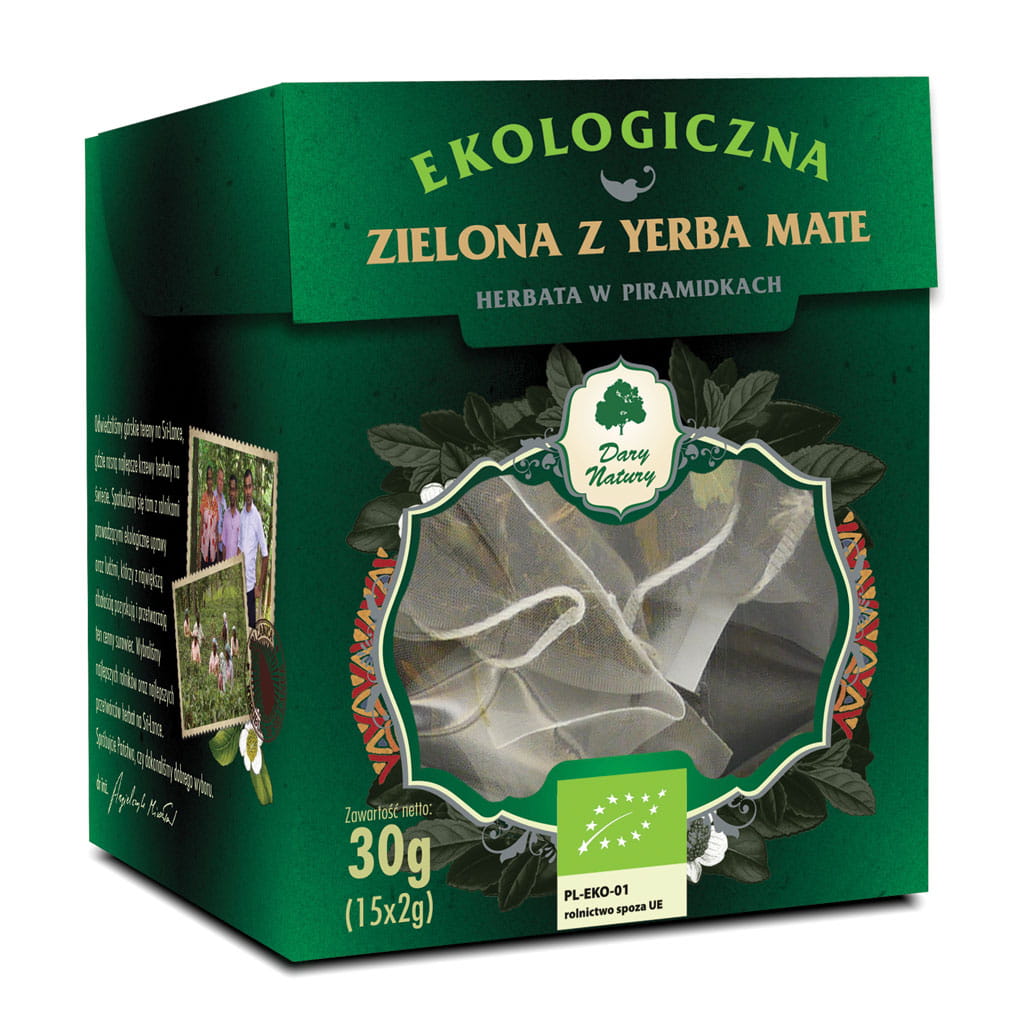 Herbata Zielona Z yerba mate EKO 15x2g