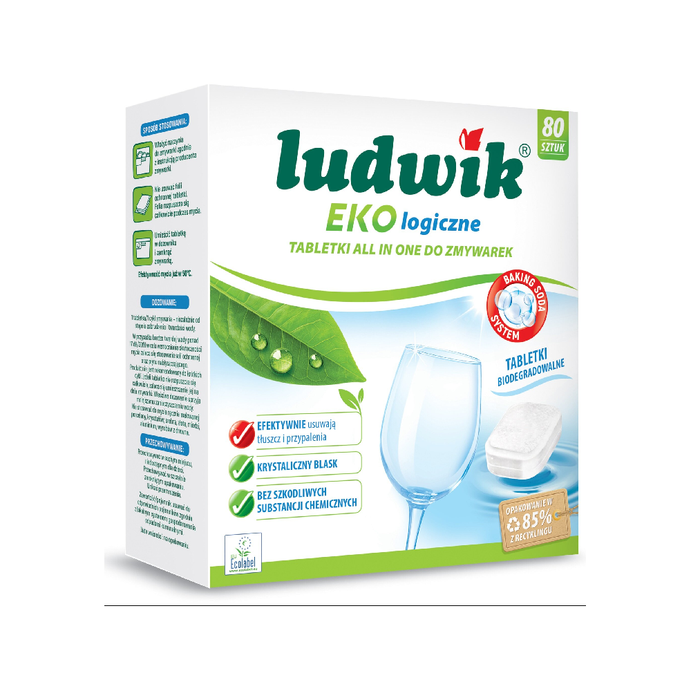 Tabletki do zmywarek LUDWIK All In One Ekologiczne - 80 szt.